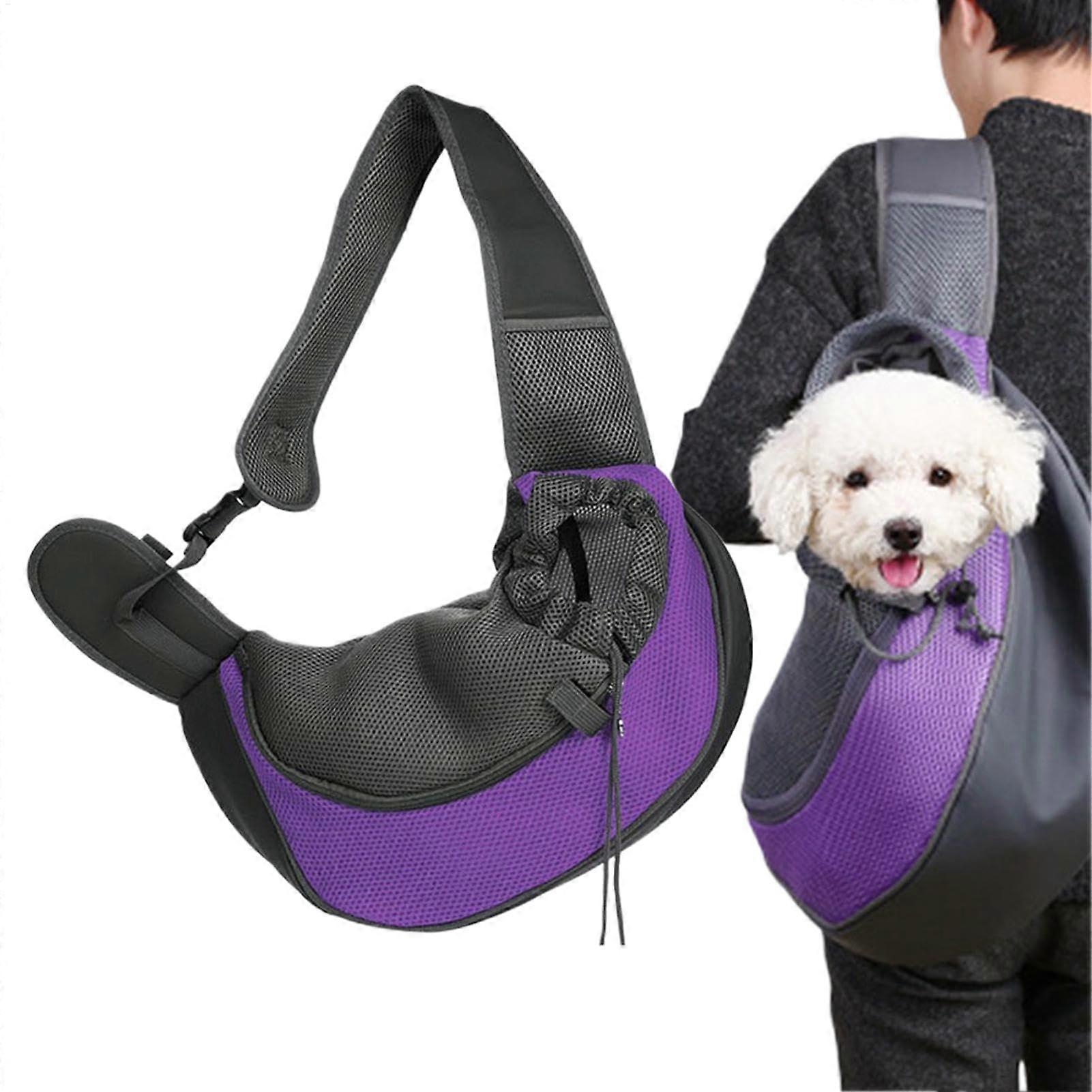 Dog Carrier with Adjustable Shoulder Strap, Breathable Mesh Pet Slip Bag Ref: 5009