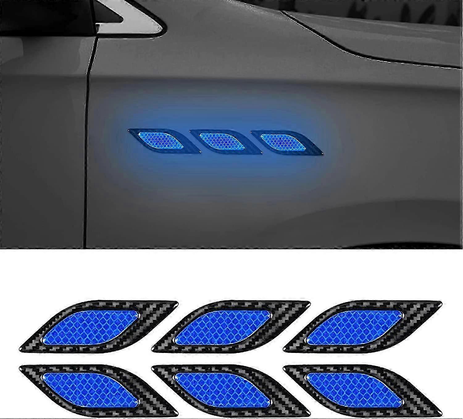 Heijastavat turvaraitatarrat auton lokasuojille ja puskureille - 6 kpl:n suojatarrat