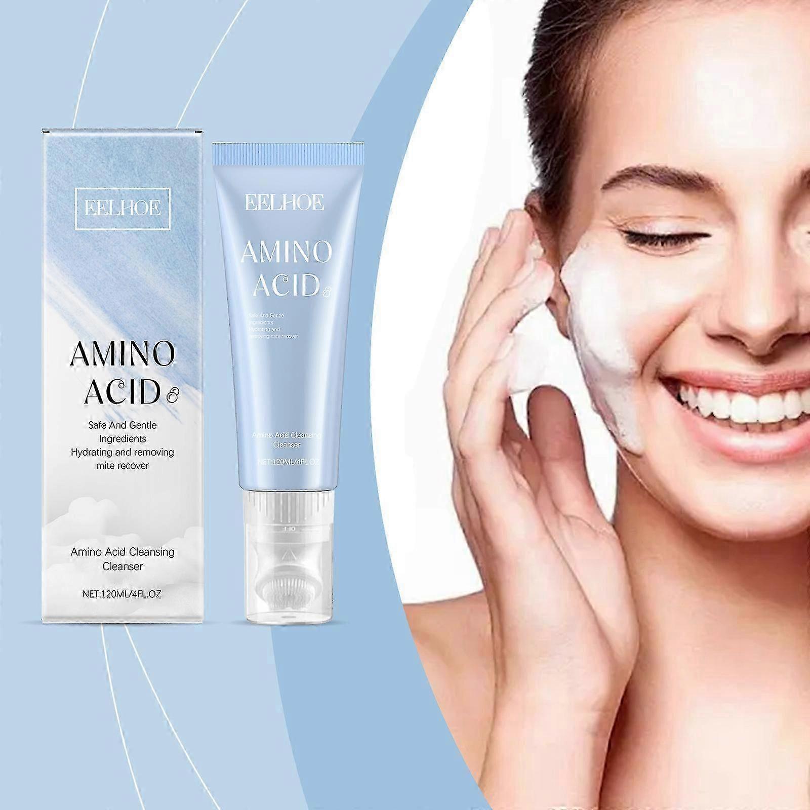 Amino Acid Facial Cleanser, Refreshing, Non-greasy, Gentle Pore-Cleansing, Moisturizing and Hydrating Facial Cleanser