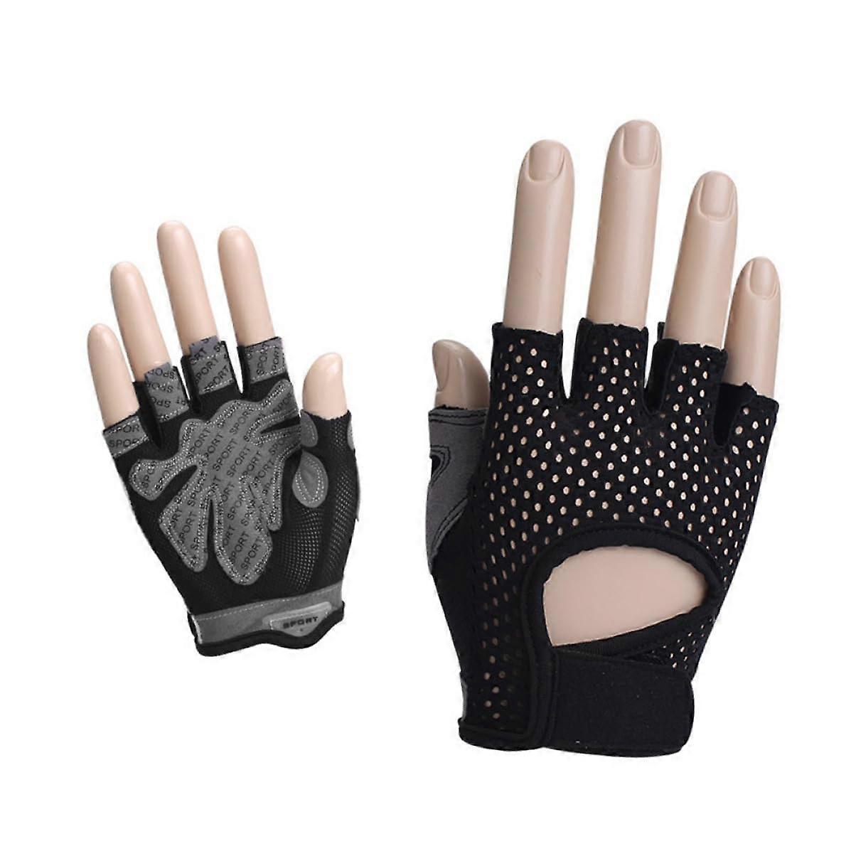 Women's Strength Training Gloves with Padded Palms, Half Finger Design for Weightlifting and Fitness, Size Medium