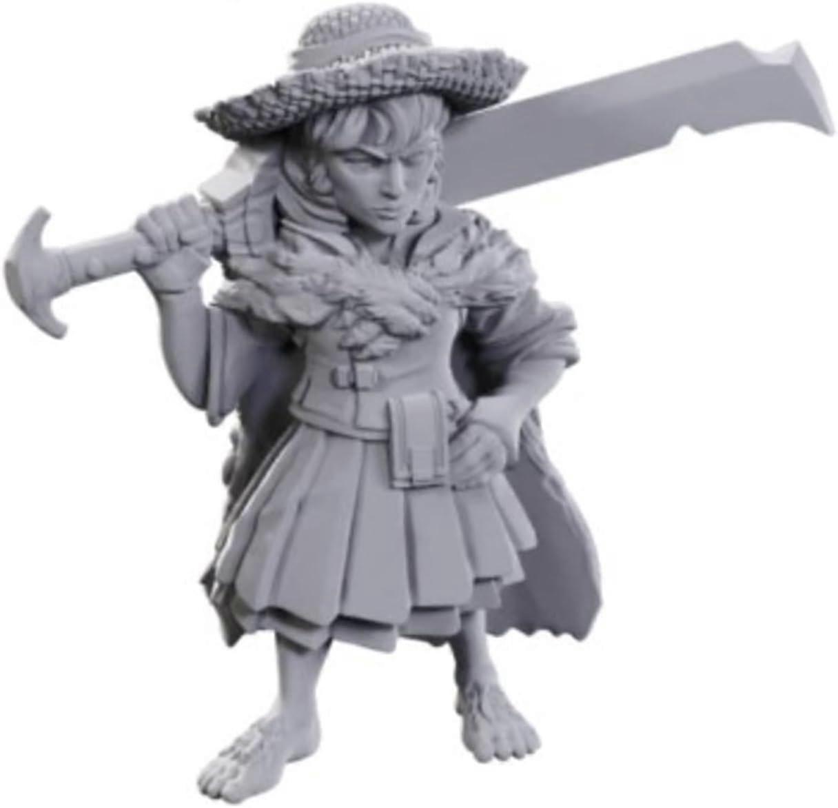 Pathfinder Deep Cuts Unpainted Miniatures Female Halfling Magus Low-Level(W23)