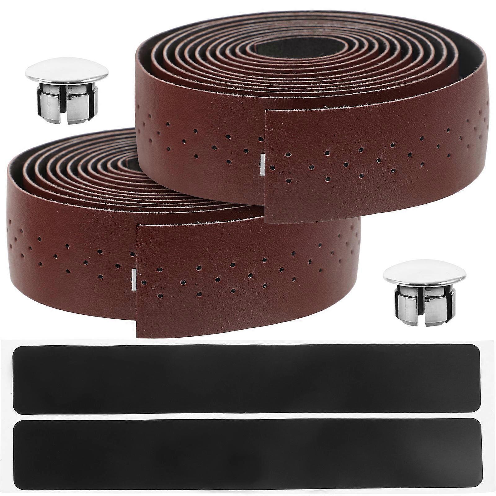 Road Bike Handlebar Tape Cycle Handlebar Grips Shock Absorption Safety Enhancement Comfort Improvement 190x25cm Brown 1 Set