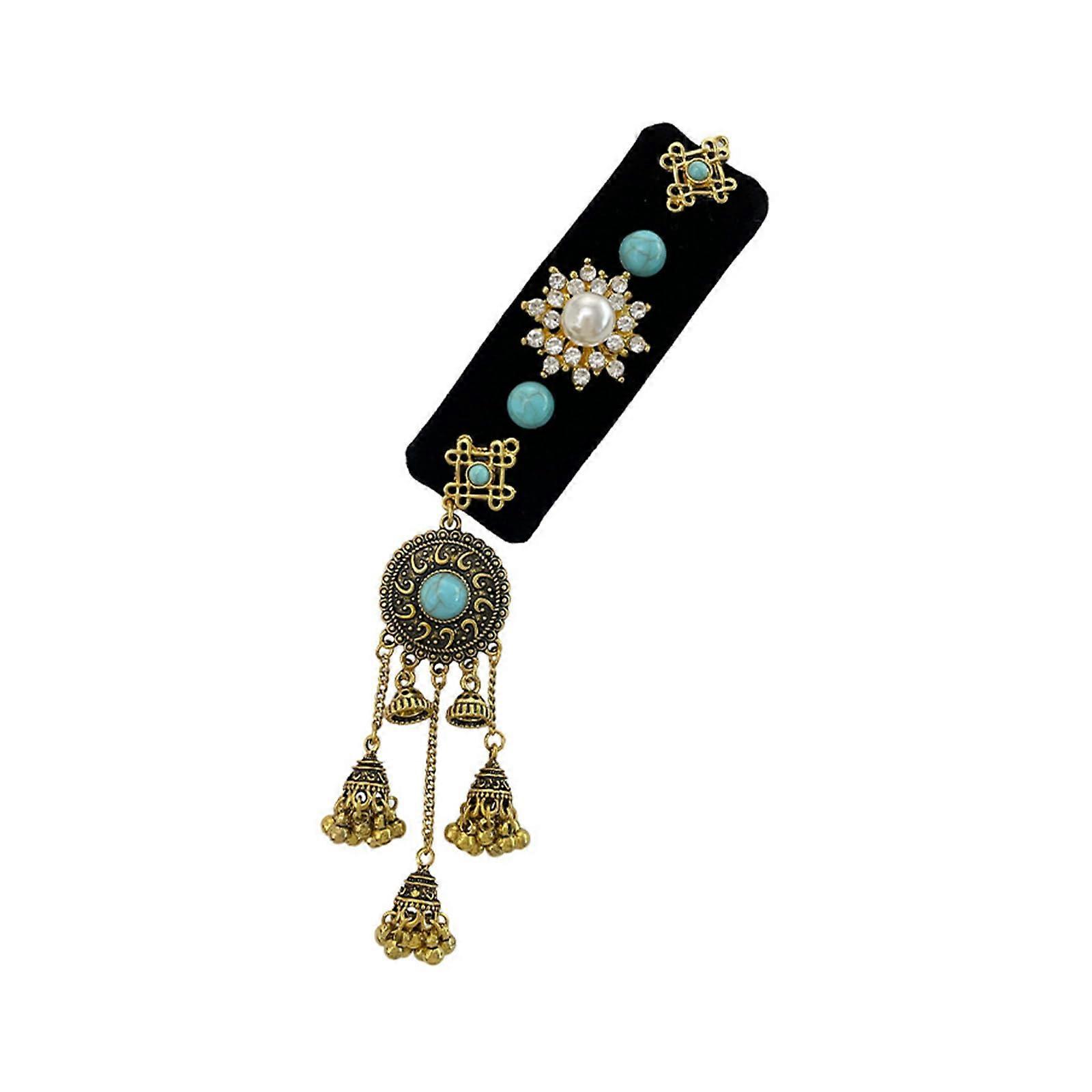 Stylish Tassel Hair Clip Ornament with Ethnic Charm, Suitable for Various Occasions and Enhances Individual Styles, Gold