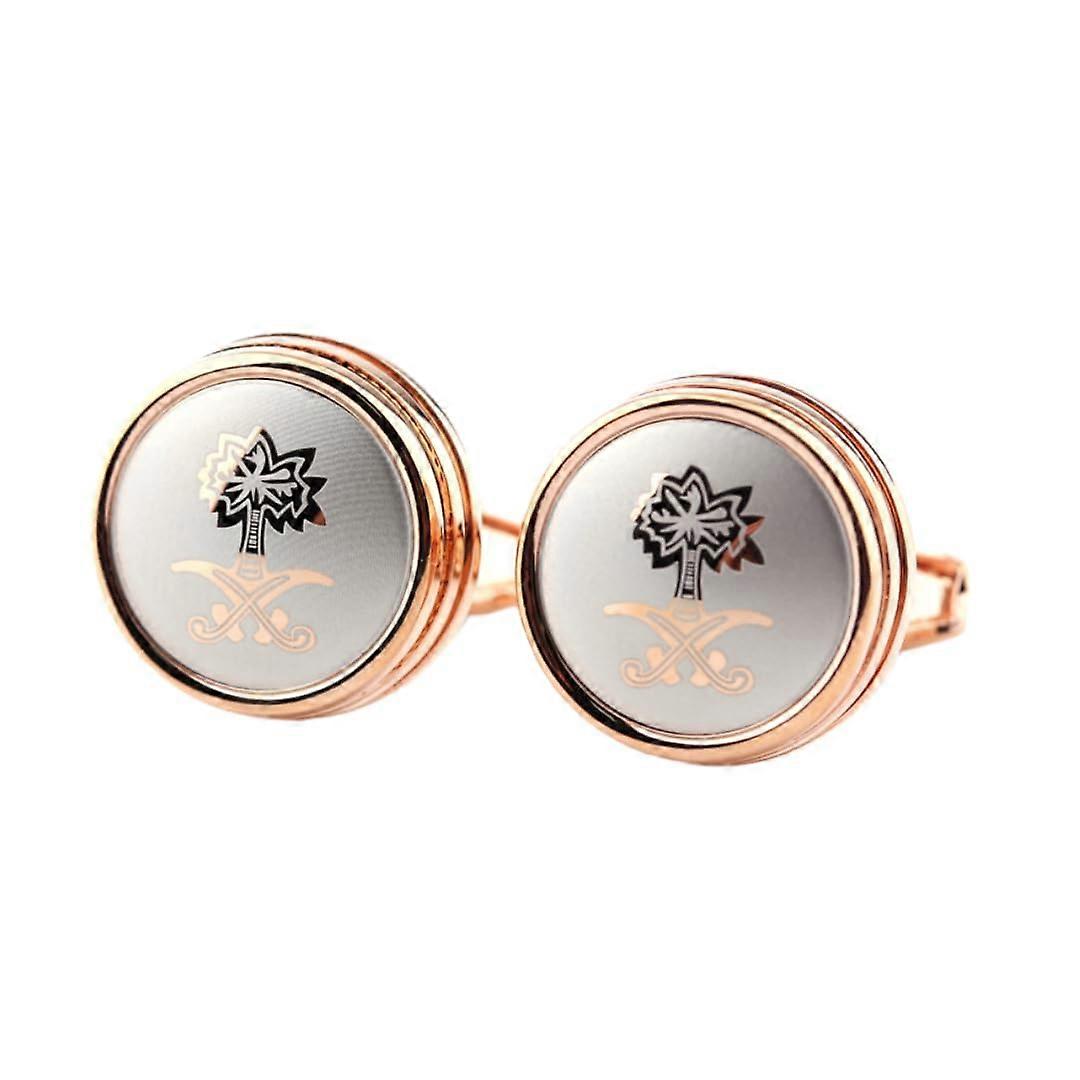 Men's Cufflinks 1 Pair Round Cufflinks for Men French Shirt Cufflinks Sleeve Buttons Ref: 3937