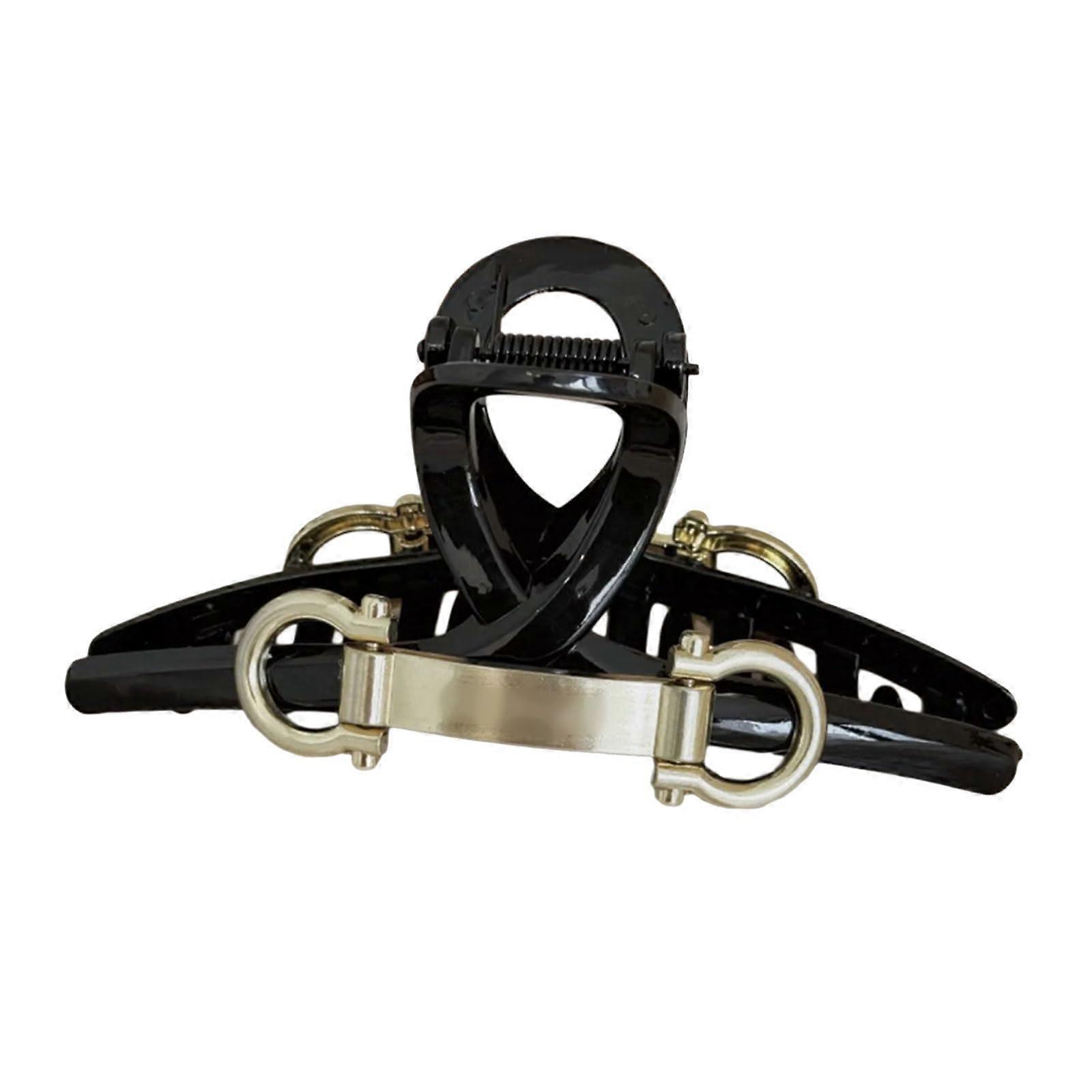 Μοναδικό Μεγάλο Κλιπ Νύχι Μαλλιών Αλογοουρά Νύχι Φαρδύ Κάτοχος Μαλλιών Barrettes Κοσμήματα μαλλιών Στολίδια μαλλιών Μαύρο