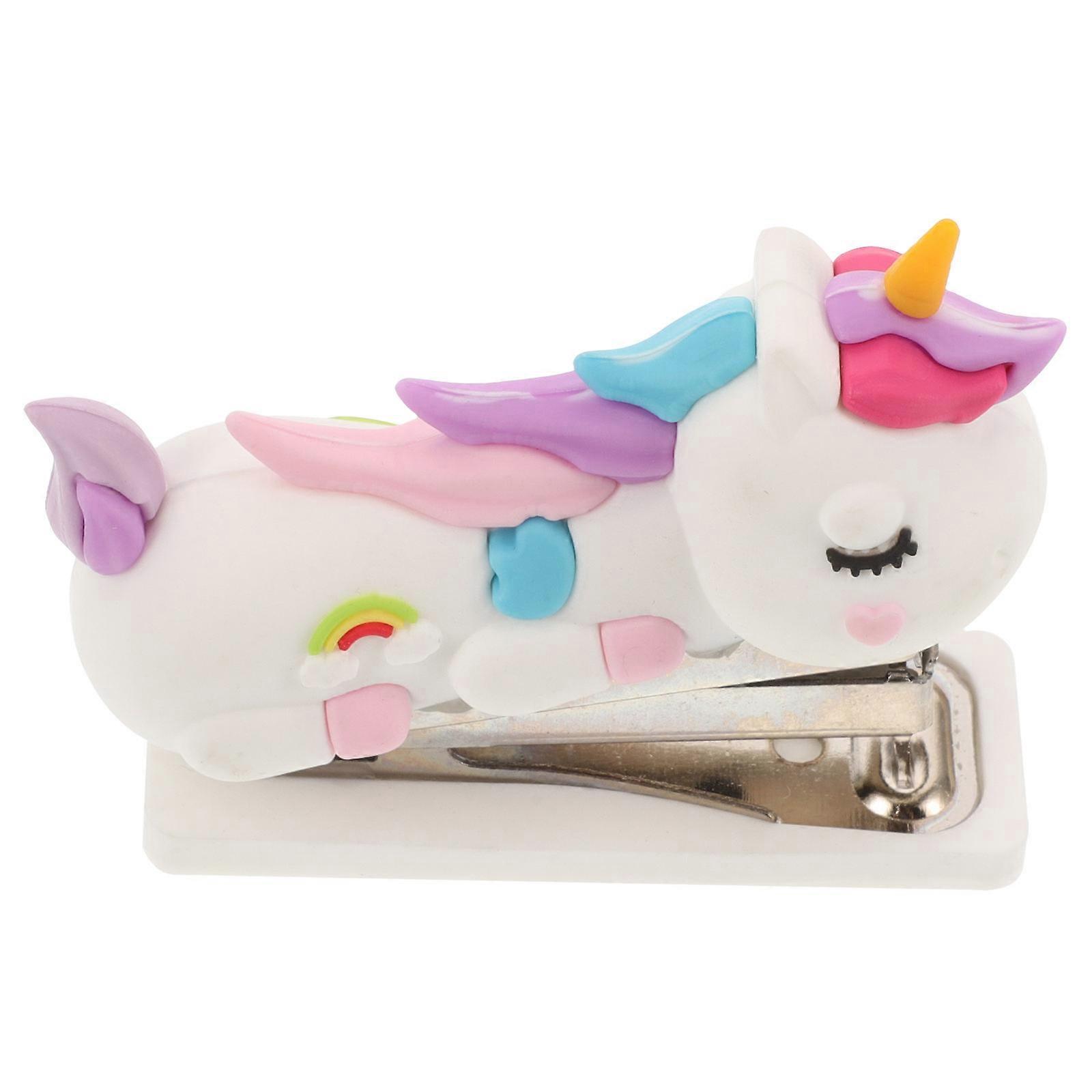 Cute Stapler Shape Binding Automatic Spring Back Paper Stapling For School Use Multi 7.00X5.60X2.90CM 1Set