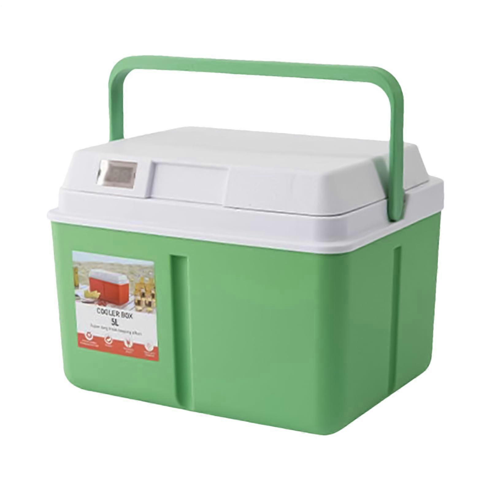 Small Ice Box Car Cooler - Portable Insulated Camping Cooler with Large Capacity and Temperature Display for Beach Picnic