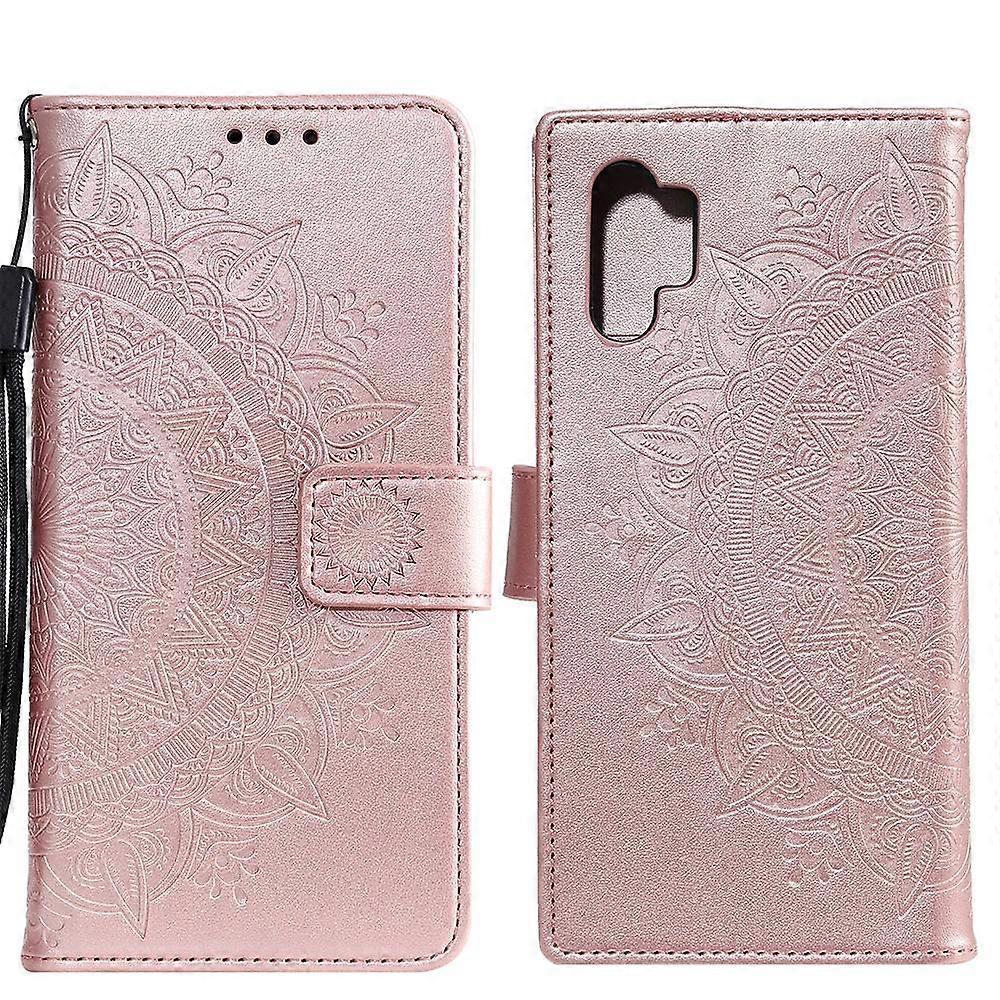 Imprinted Mandala Flower Wallet Leather Case with Strap for Samsung Galaxy A32 4G (EU Version)