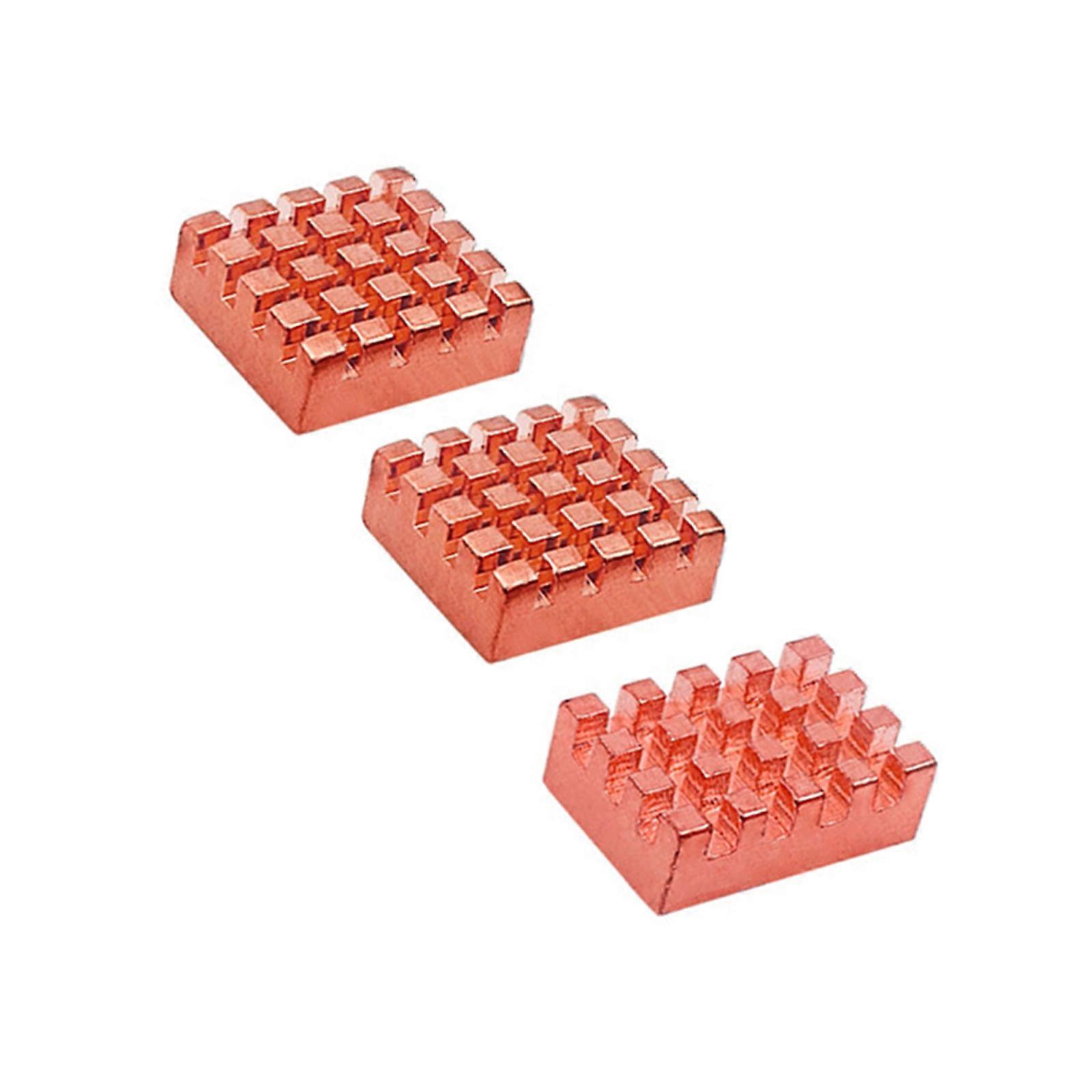 Efficient Cooling Pad Copper Heatsinks 3Pcs Pack For K2B H618 Cooling Long Use for Development Board Multicolor