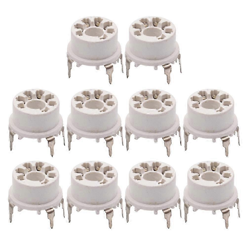 7pin البلاستيك فراغ أنبوب مقبس صمام قاعدة ل BW 6J1 6Z4 6X4 12AE6 6AT6 6BK6 12AV6 6AQ6 6J5 Hifi Audio AMP 10 قطع أبيض