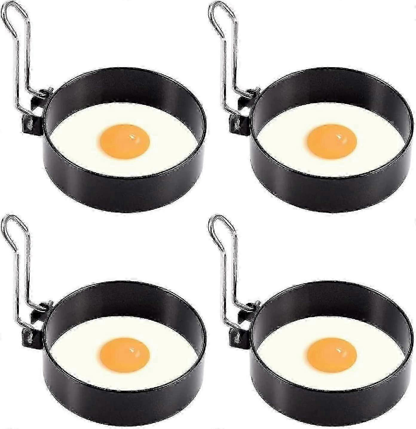 Egg Mold Set, 4pcs Round Rings for Poached & Fried Eggs SZRH A-B