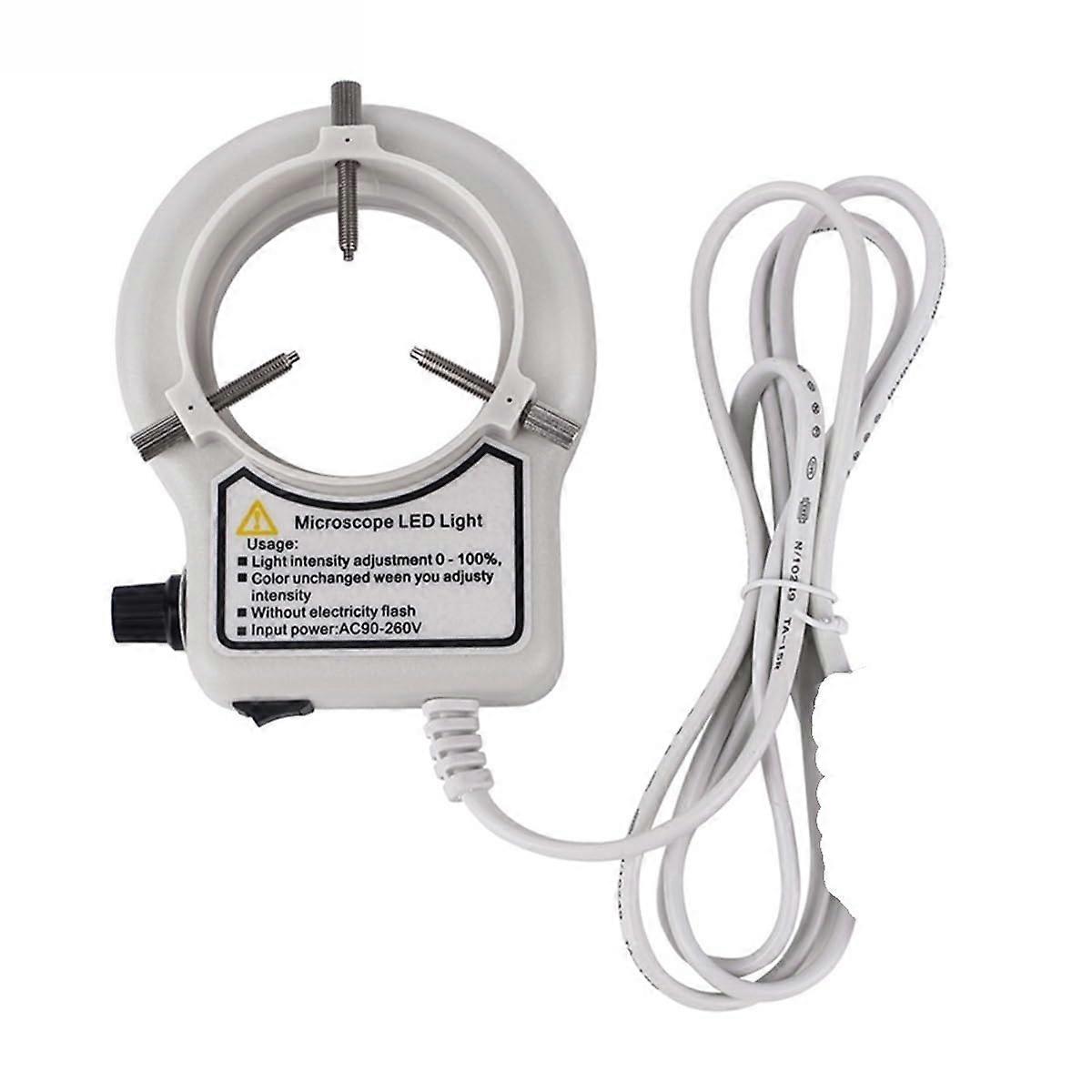 Lab Microscope LED Ring Light Illumination Lamp for Microscope Camera Light Source, White, Adjustable Brightness
