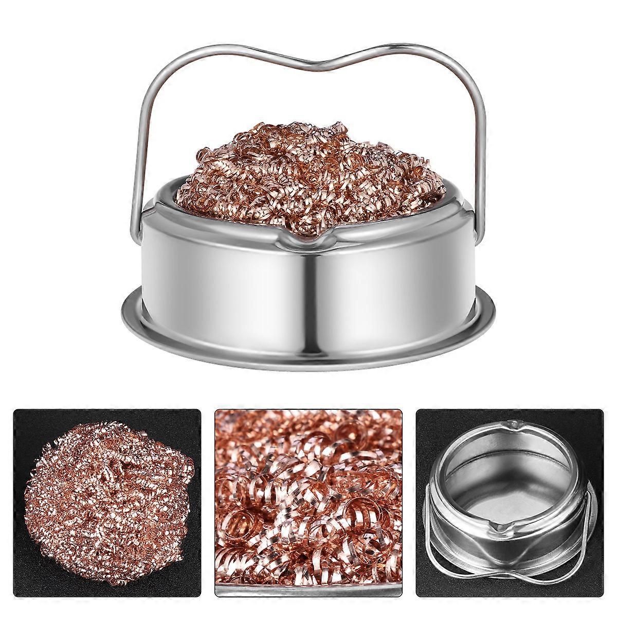 Nozzle Cleaning Kit Soldering Tip Cleaner Retains Tip Temperature Copper For Workshop Technicians 1Set