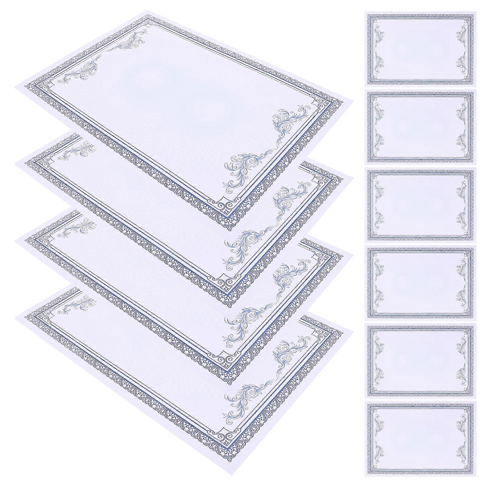 50pcs Elegant European Design Blank Award Certificates, Thick Diploma Paper for DIY Printing, Suitable for School Awards and Recognitions