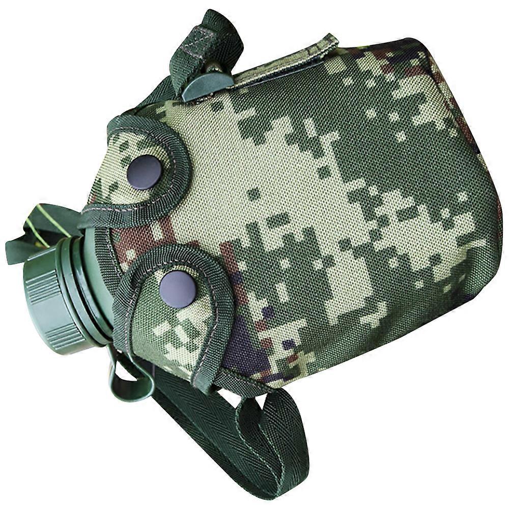 Aluminum Alloy Water Bottle with Camouflage Snap Closure Pouch for Hiking 1L