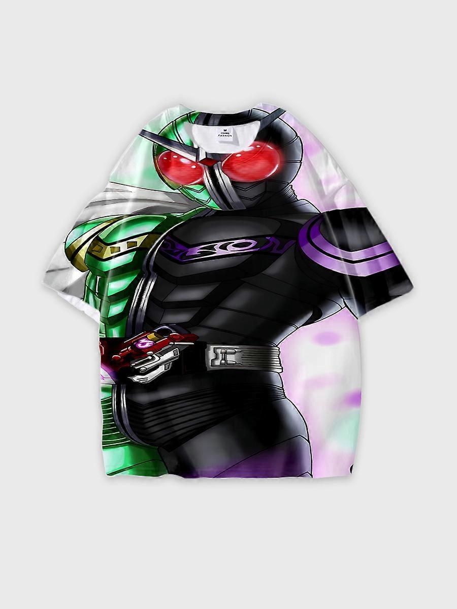 T-shirt round neck Role Pattern loose short sleeve I39