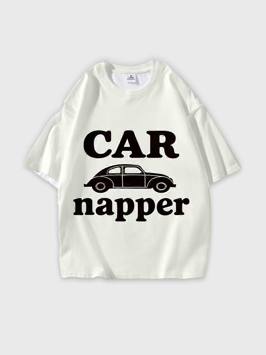 T-shirt round neck Pattern loose short sleeve N93