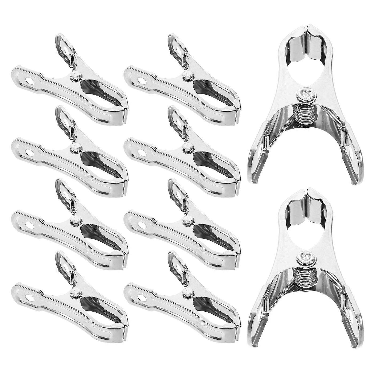 Clothes Pegs Stainless Steel Heavy Duty For Drying Clothes And Hanging Towels Indoor Outdoor Use 5.00X2.50X1.00CM 10Pcs