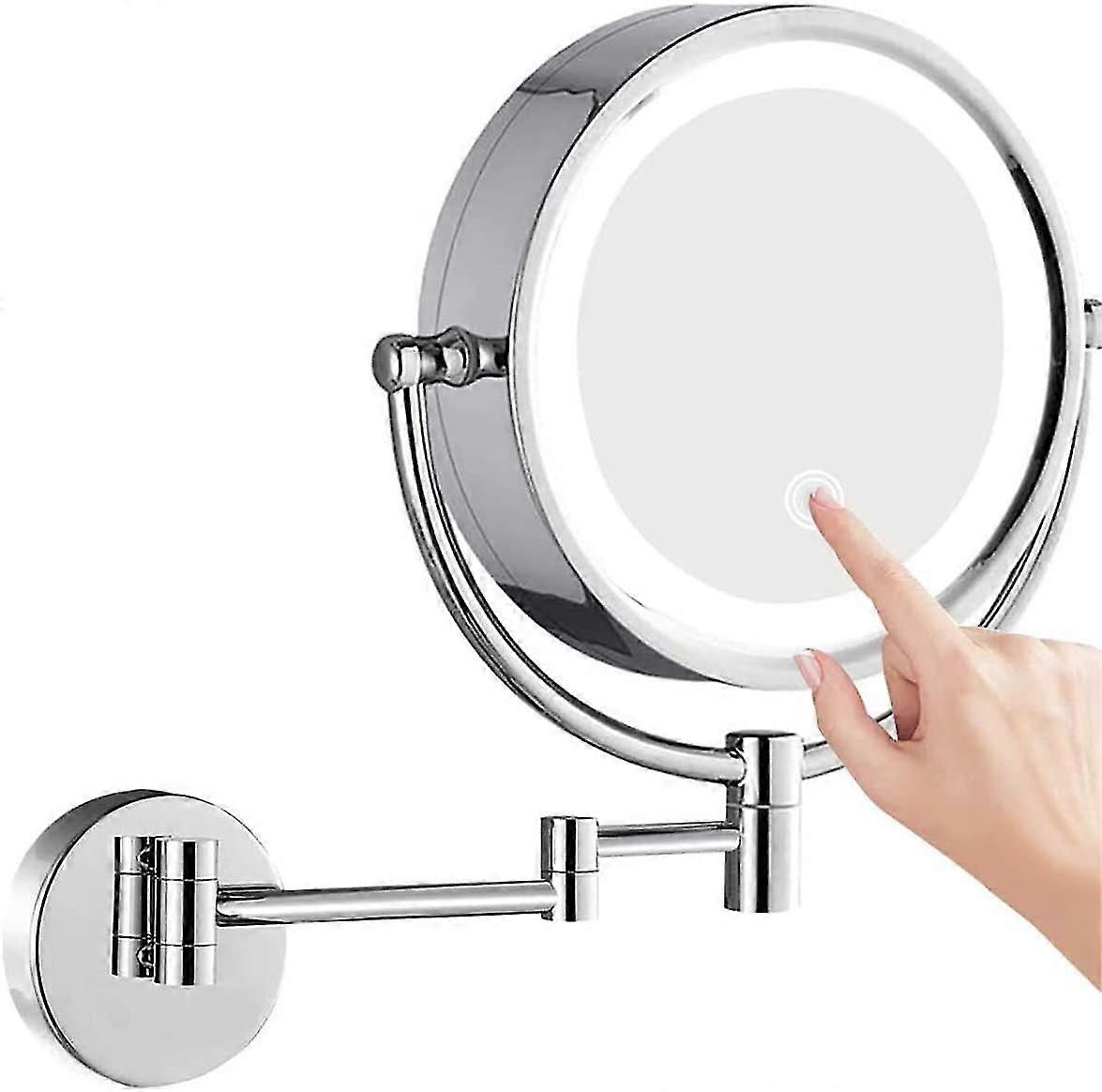 Cosmetic Mirror Led Illuminated, 1x / 5x Magnification, Touchscreen With Usb