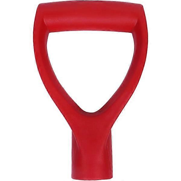D-shaped plastic garden spade handle replacement, 34mm inner diameter, spade fork shovel gardening tool red