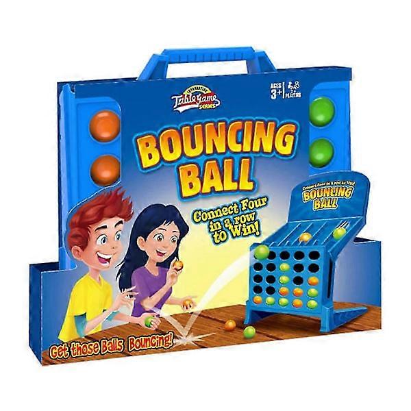 Handheld Bouncing Ball for Kids Four-in-a-Row Fun Competitive Interactive Desktop Game for Parents and Children