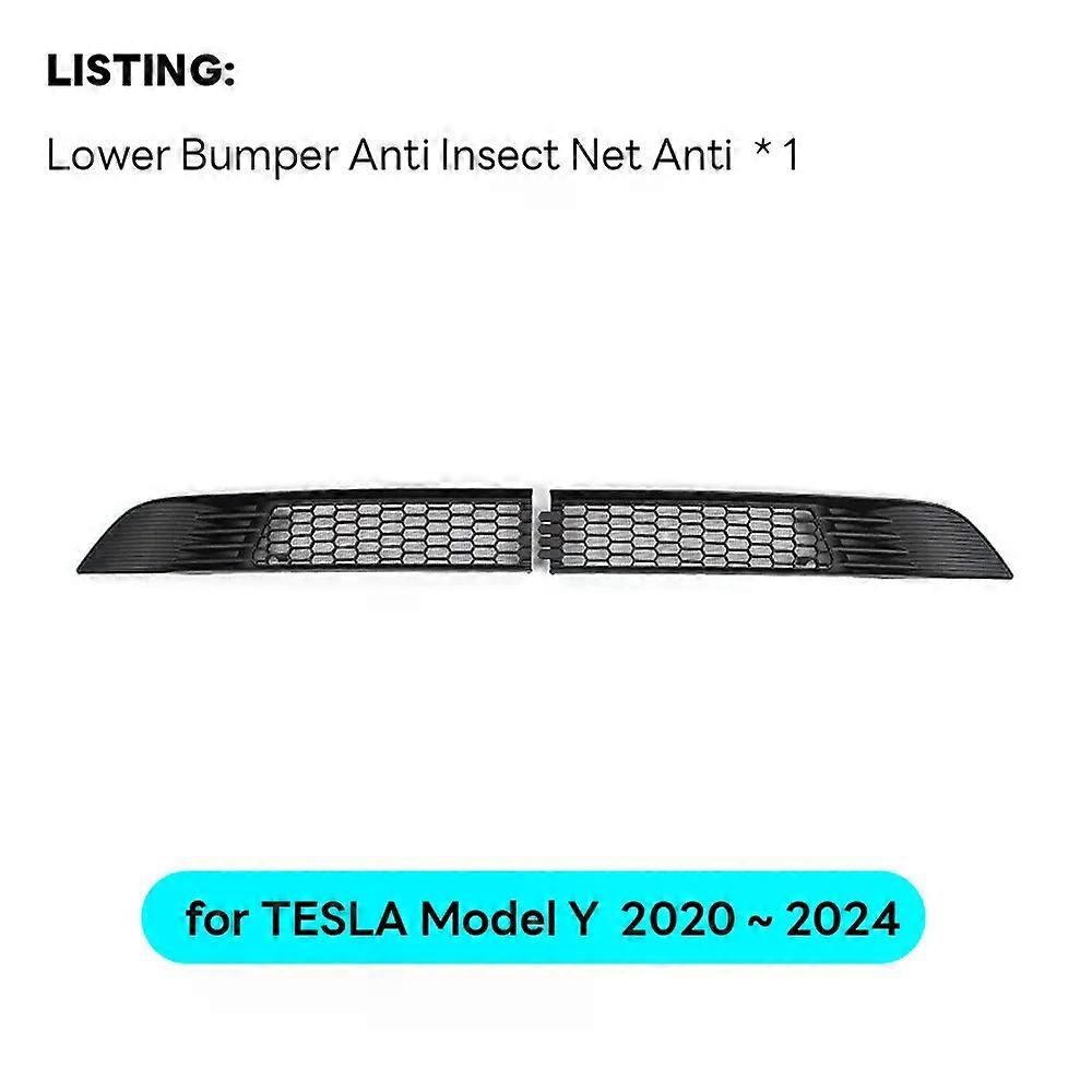 For Tesla Model Y 2020-2024 Car Lower Bumper Anti Insect Net DustProof Inner Vent Grille Cover Insect-proof Front Cover Inlet