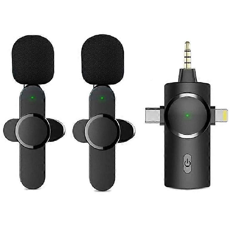 3 in 1 Lavalier Wireless Microphone One by Two