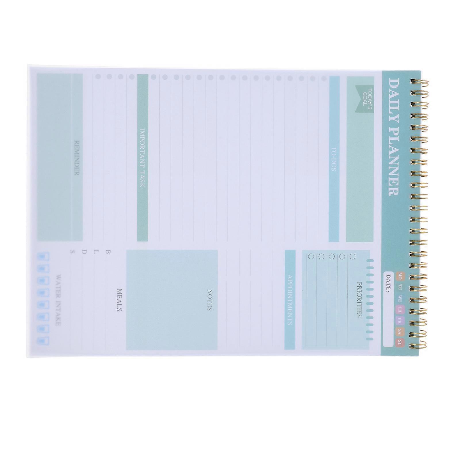 Do List Notepads Daily Planner Undated Planning Double Spiral Binding Work 1Pack