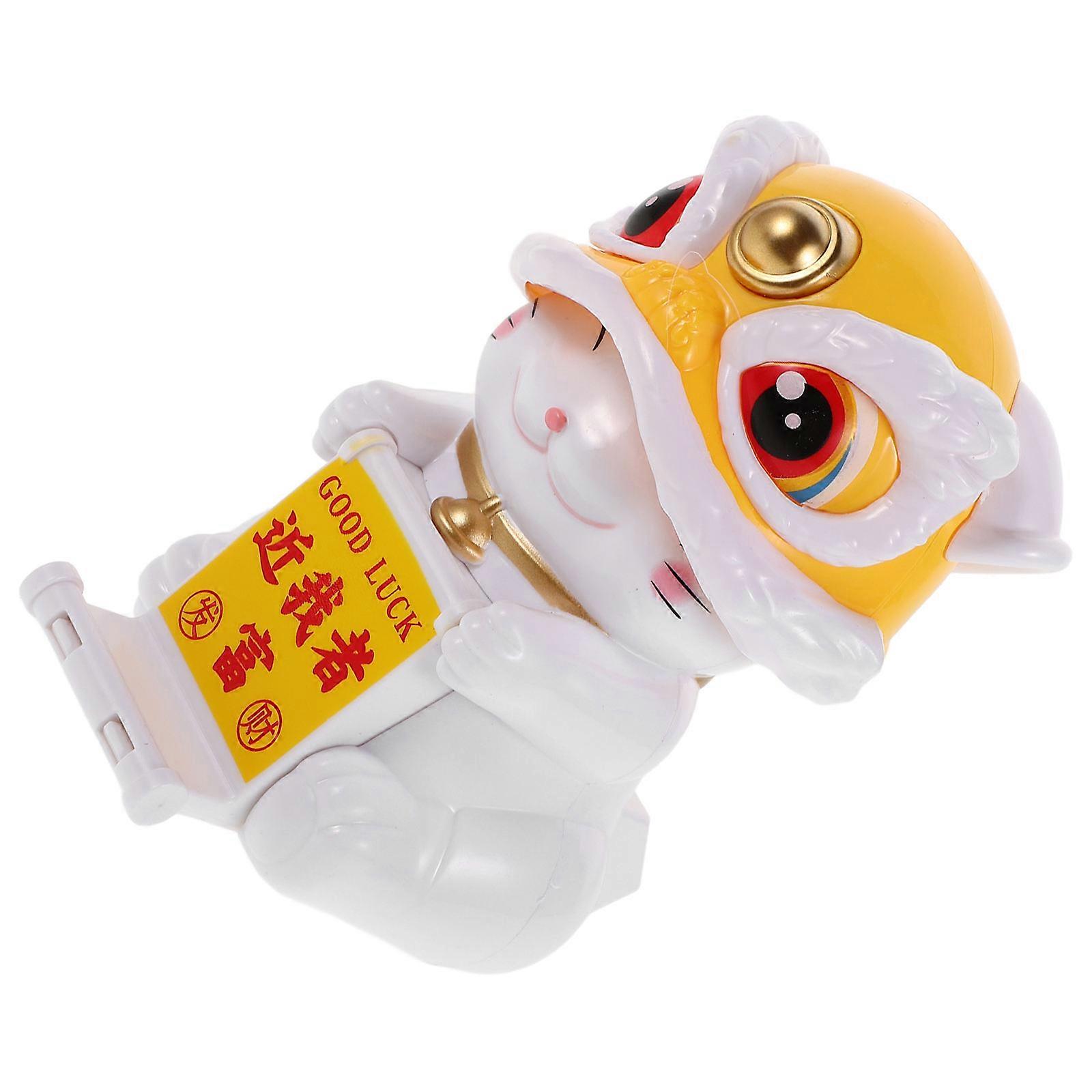 Solar Powered Figurine Car Dashboard Ornament Multi Color 9.50X6.50X6.00CM Head Nodding Symbol of Wealth 1Pcs