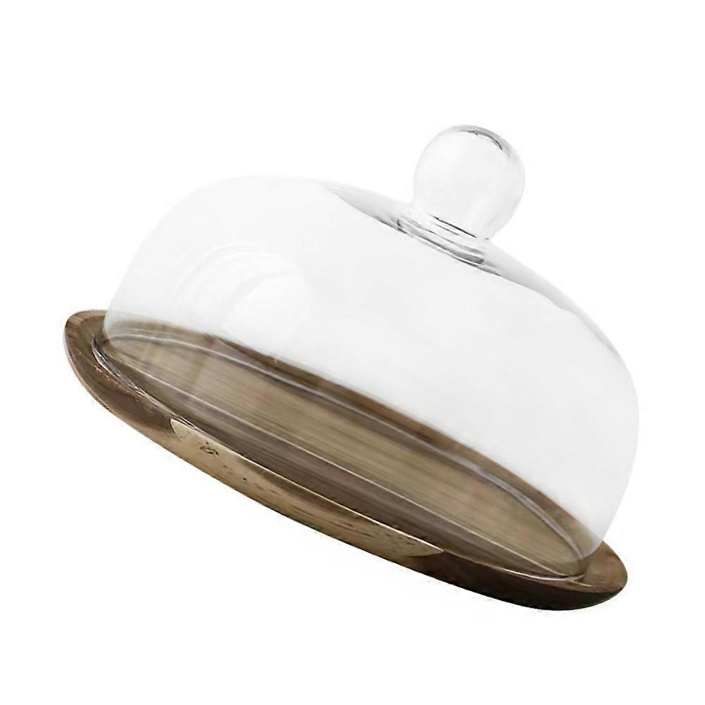Elegant Dessert Display Stand with Glass Dome Cover for Cakes, Cupcakes, and Snacks – Fine Craftsmanship, Freshness Preservation for Parties and