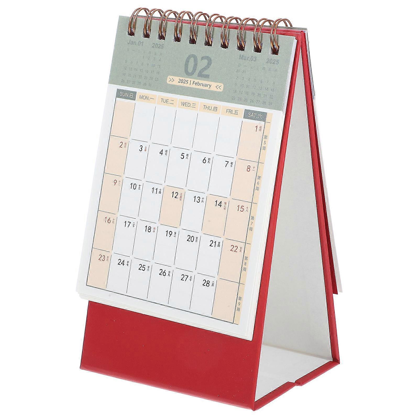 Small Desktop Monthly Calendar Manual Date Change Students Aesthetic Decor 1Pack