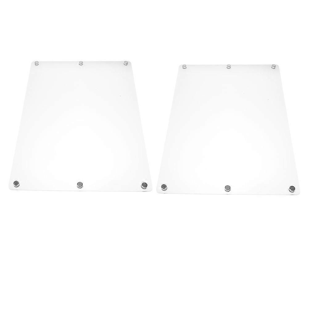 Transparent Acrylic Dry Erase Board with Magnetic Design for Home Use Practical Planning Board 2 Pieces