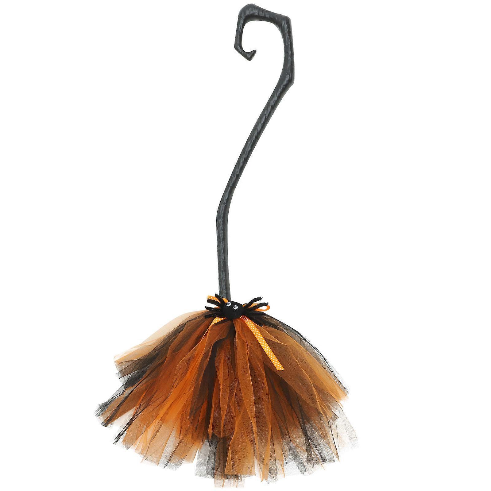 Halloween Broom Prop For Stage Performance Gauze 1Pcs