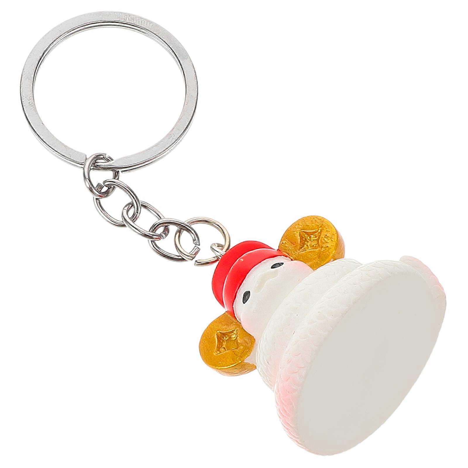 Cute Snake Shaped Keychain for New Year Party Decor Made of Safe Resin with Assorted Colors 2025