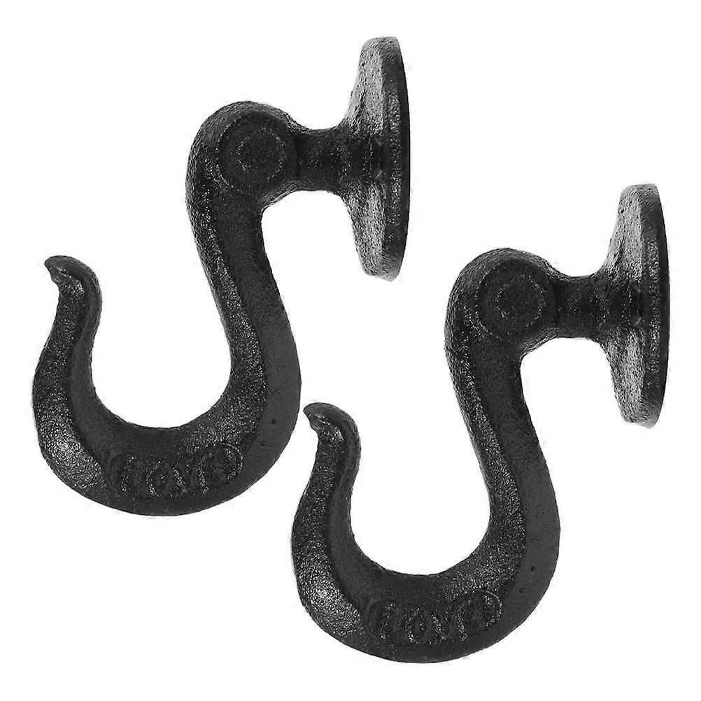 Wall Mount Hook Decor Iron Material Simple Structure For Home Owners Organizers 2Pcs