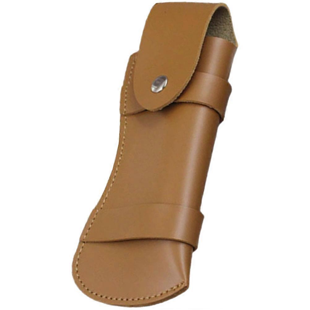 Light Brown PU Cutter Guard for Protective Use with Design and Portable Convenience 3.5"x2.1"