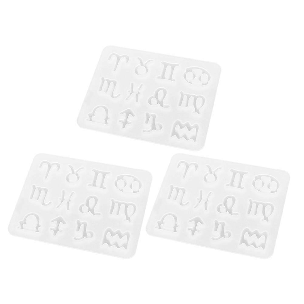 DIY Constellation Pendant Mold Made of Durable Silicone for Easy Demolding and Use 3pcs