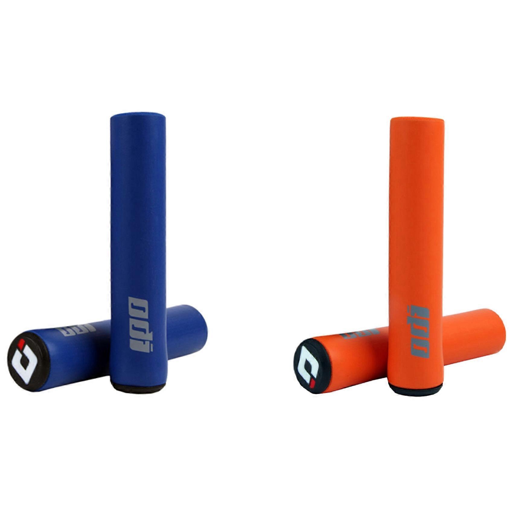 ODI 2 Pair Bicycle Grip Silicone Handlebar Grips Shock-Absorbing Soft Mountain Bicycle Grip Bike Blu