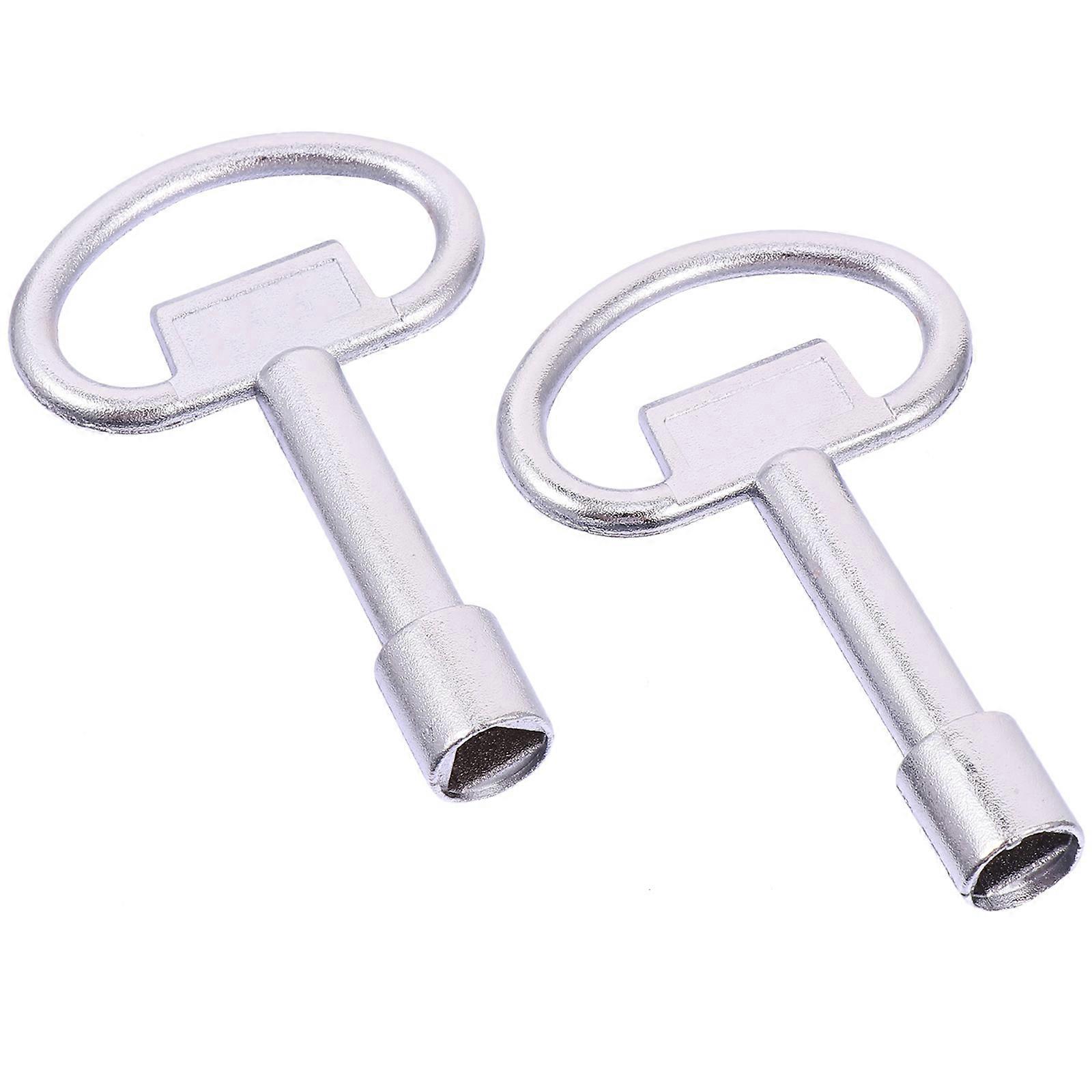 Multifunction Wrench Electric Cabinet Access Radiator Valve Adjustment Triangle Shape 8X5CM 2Pcs