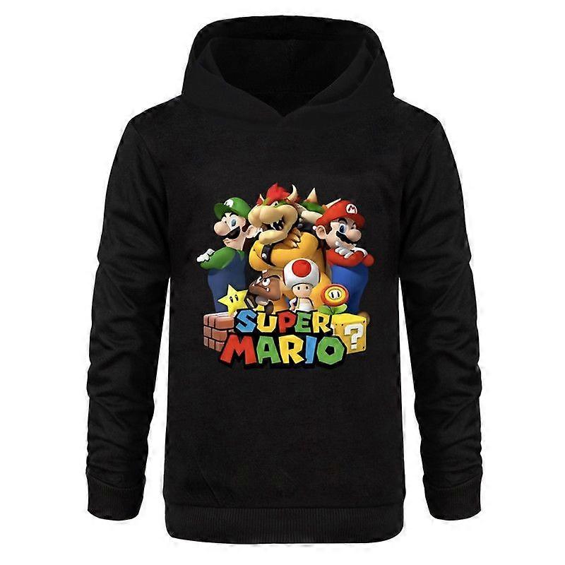 Super Mario Barnas Hettegenser Hettegenser Genser Sweatshirt