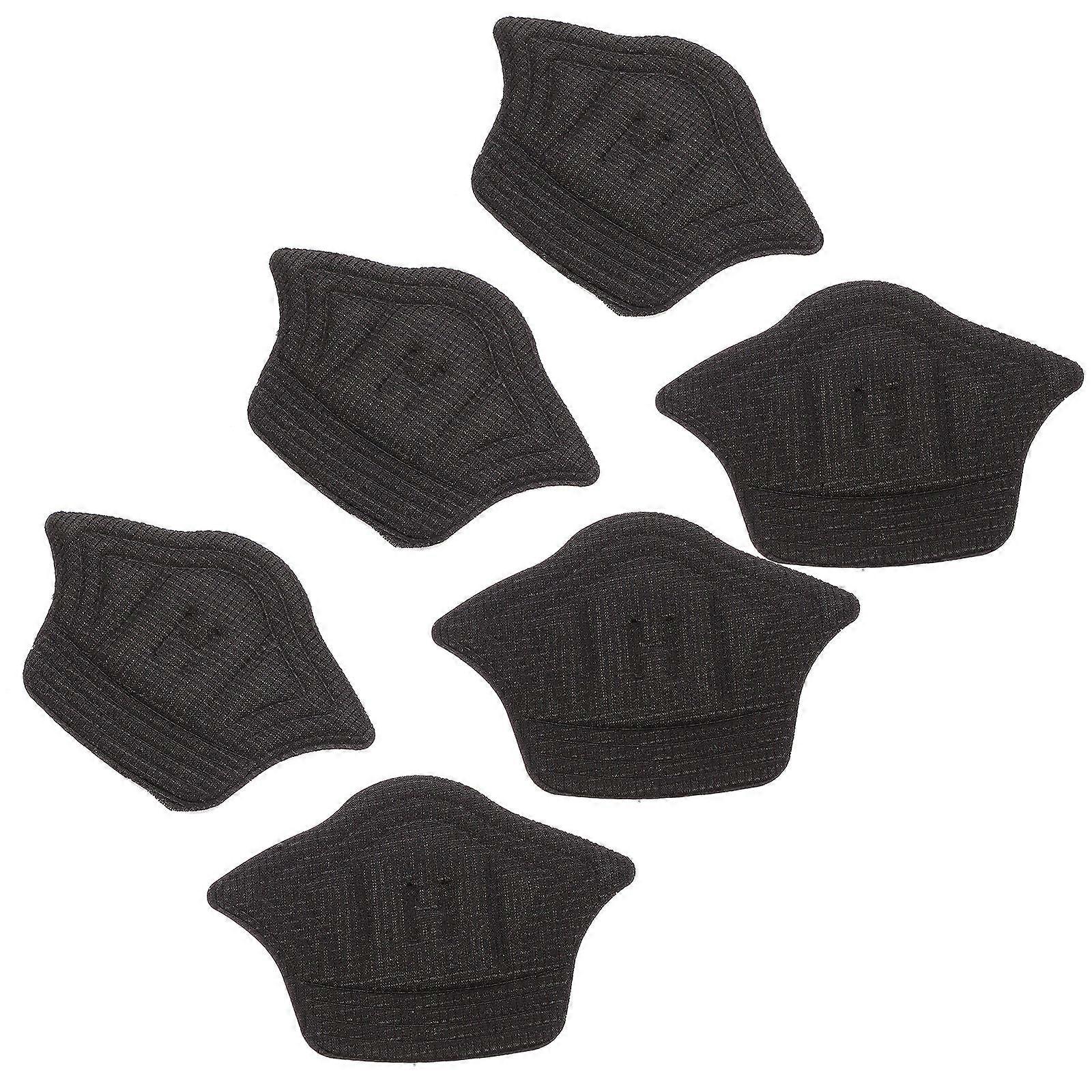 Black Heel Support Inserts For Shoes Designed To Prevent Foot While Walking Or Engaging In Sports, 3 Pairs