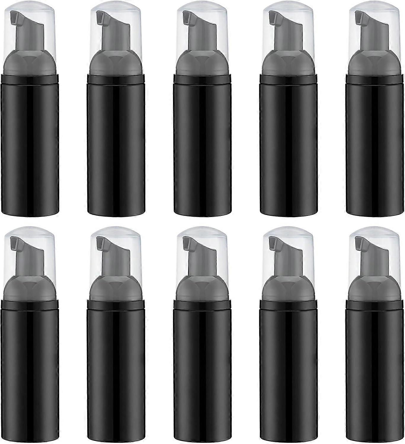 Foaming Soap Bottle 10pcs Dispenser (60ml Empty Travel Foaming Shampoo for Cleanser Black)