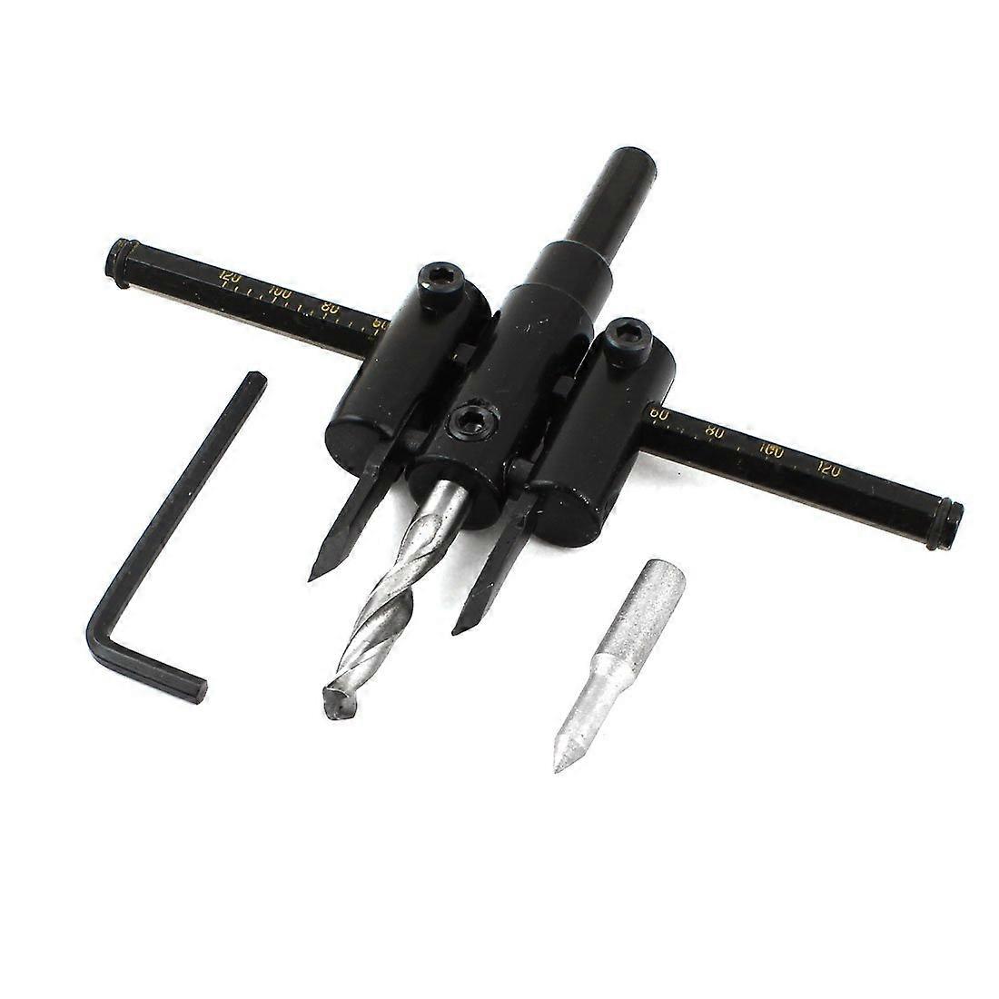 30 mm to 120 mm Adjustable Twist Drill Circle Cutter for Wood and Metal Cutting, High-Speed Steel, Model 9a3f84326653b7b2bc7ce4ffe4e6c506