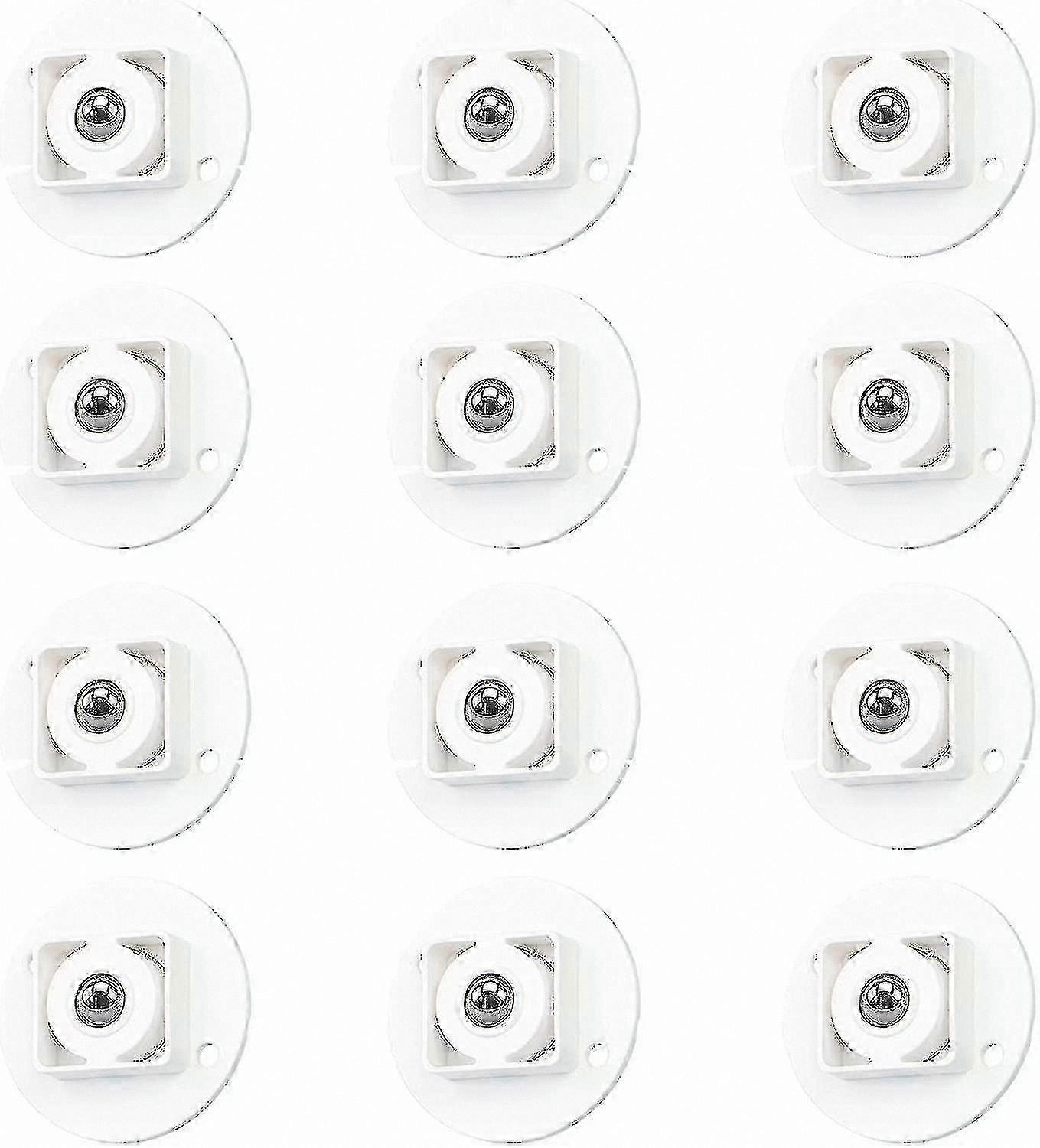 12 Pcs Self Adhesive Transfer Casters,transfer Ball Casters Solid Plastic 360 Rotation Caster