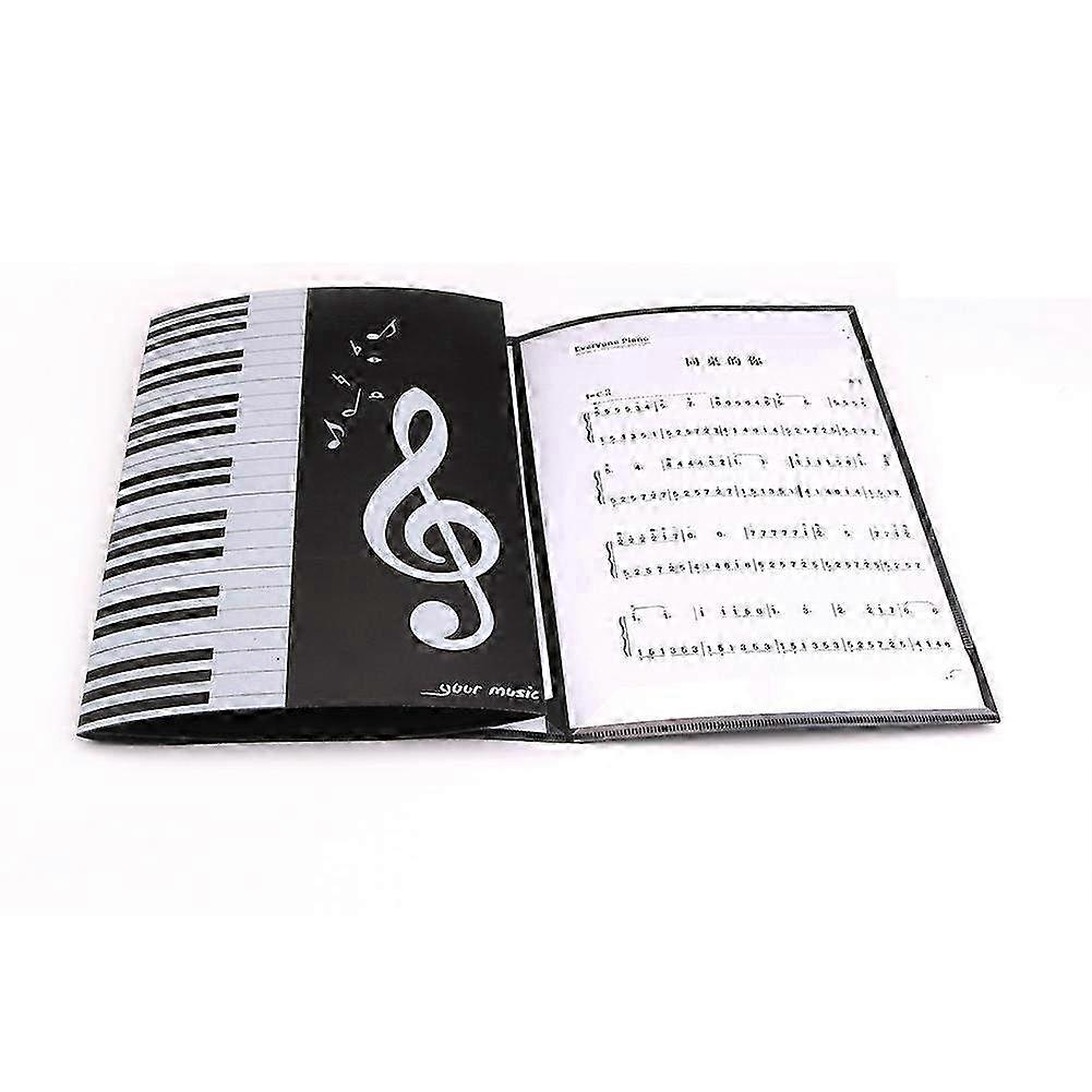 Expandable A4 Piano Music Folder - 6-Page Sheet Music Holder for Easy Organization & Storage of Scores