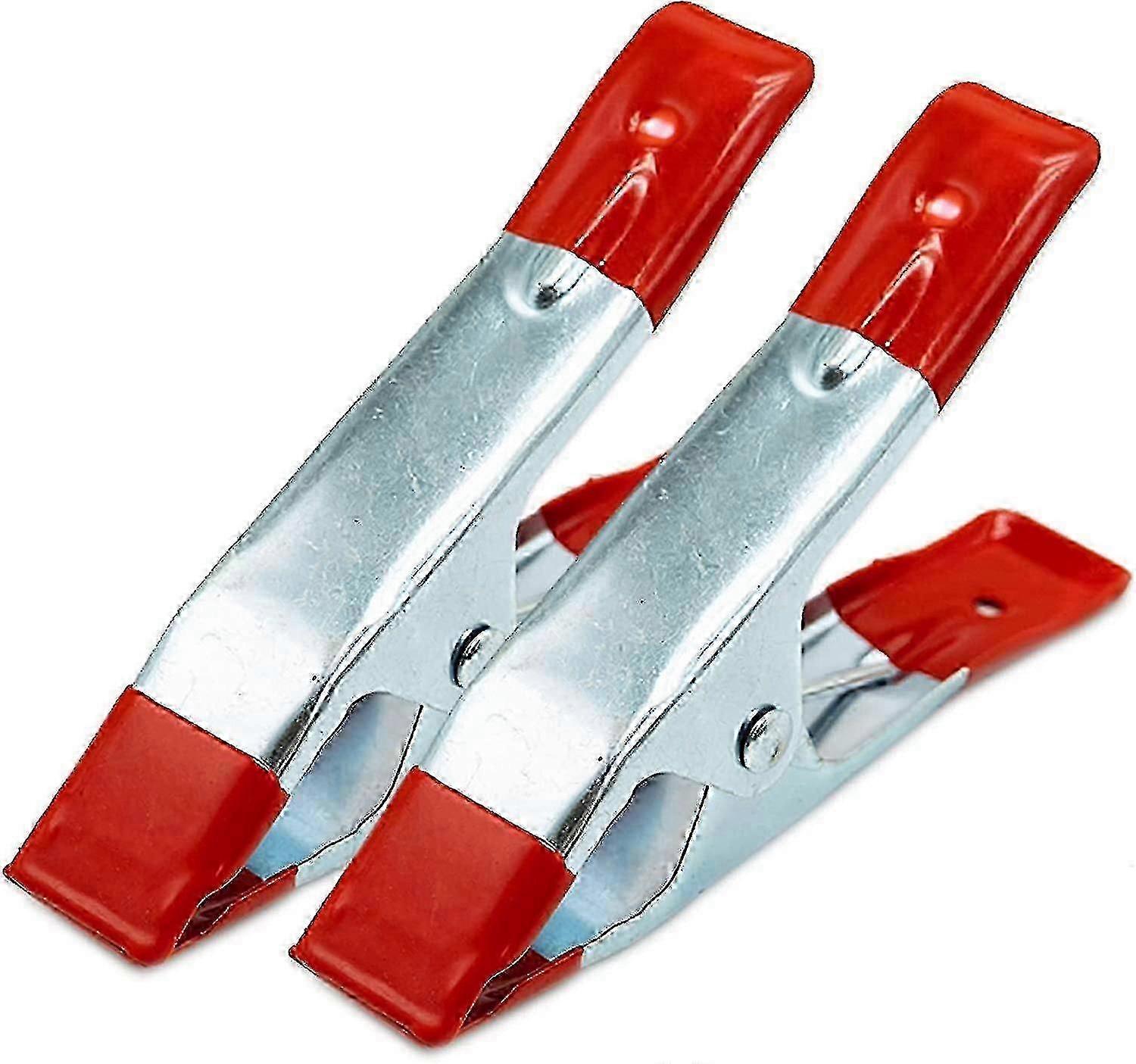 Metal Spring Clip Rubber Coated Handle For Camping (red) (2pcs) Edition 0731