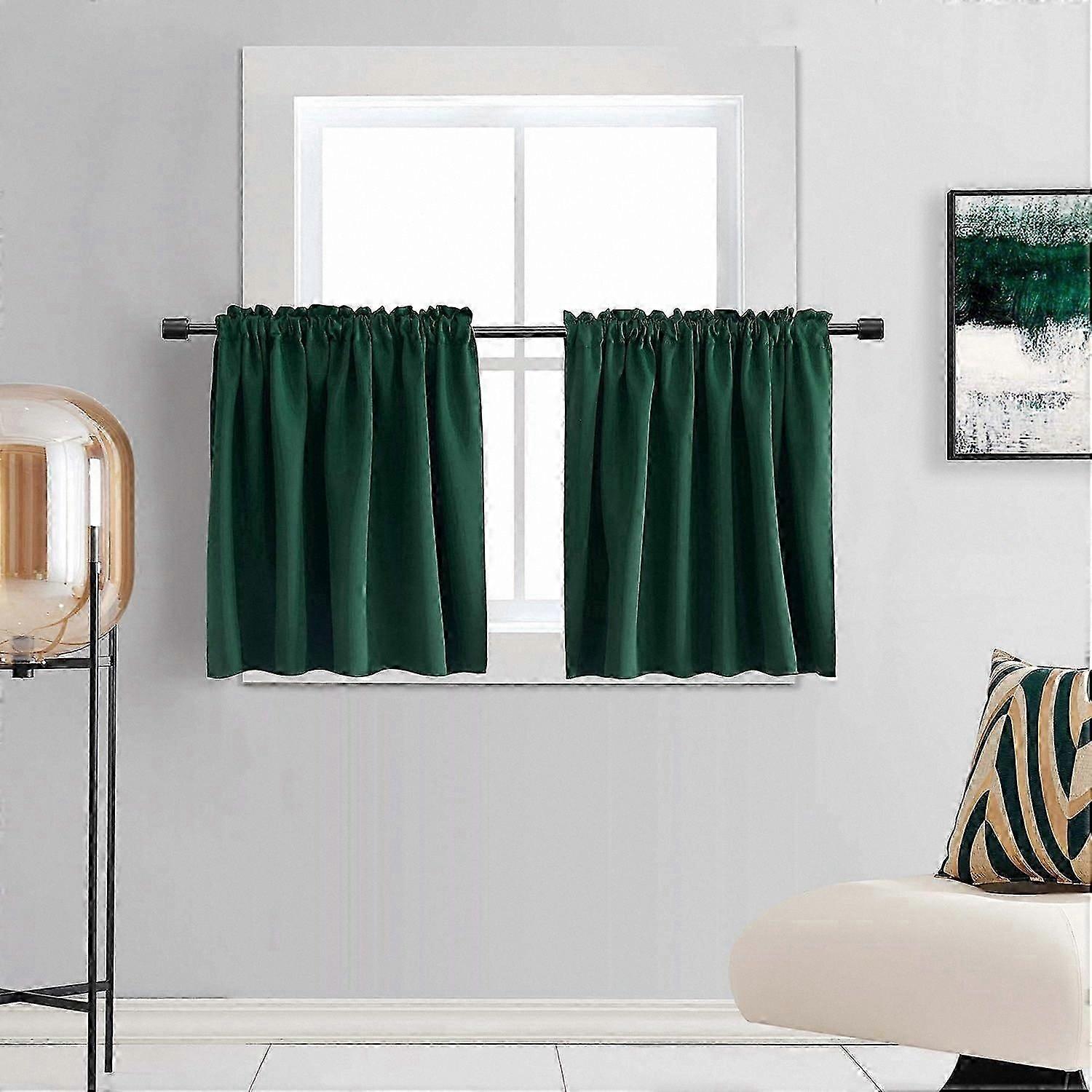 Blackout Mini Curtains (2 Panels, 30 x 24 Inch)