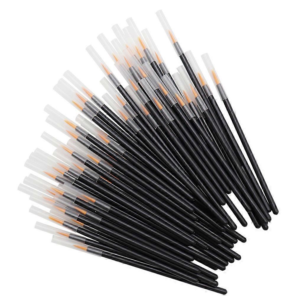 Disposable Eyeliner Brush with Artificial Fiber for Home Use Black Plastic Handle Lightweight and Portable 100pcs