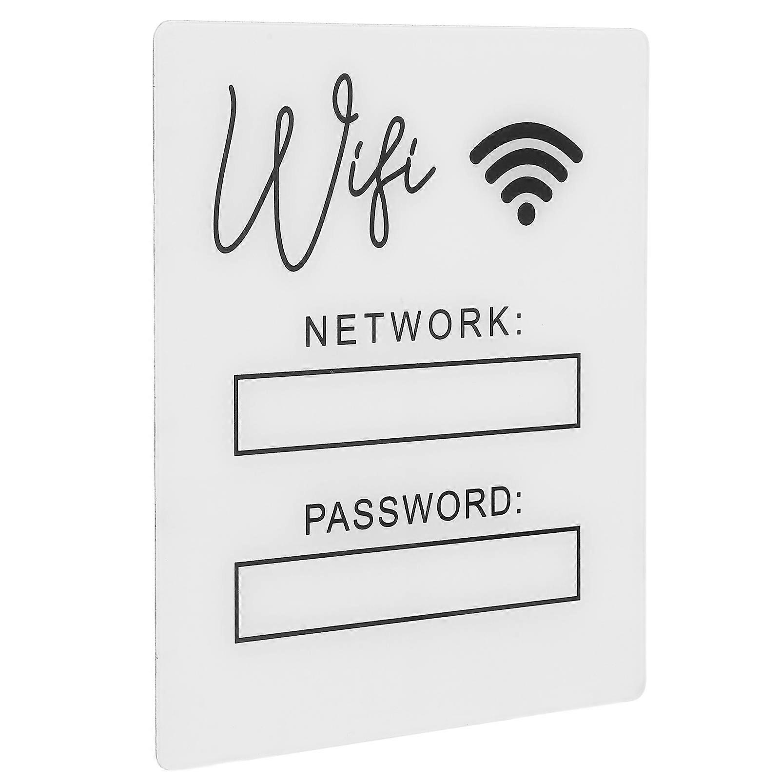 Minimalist Wifi Password Board For Office Indoor Use Display Wifi Password Acrylic Material 1Pcs