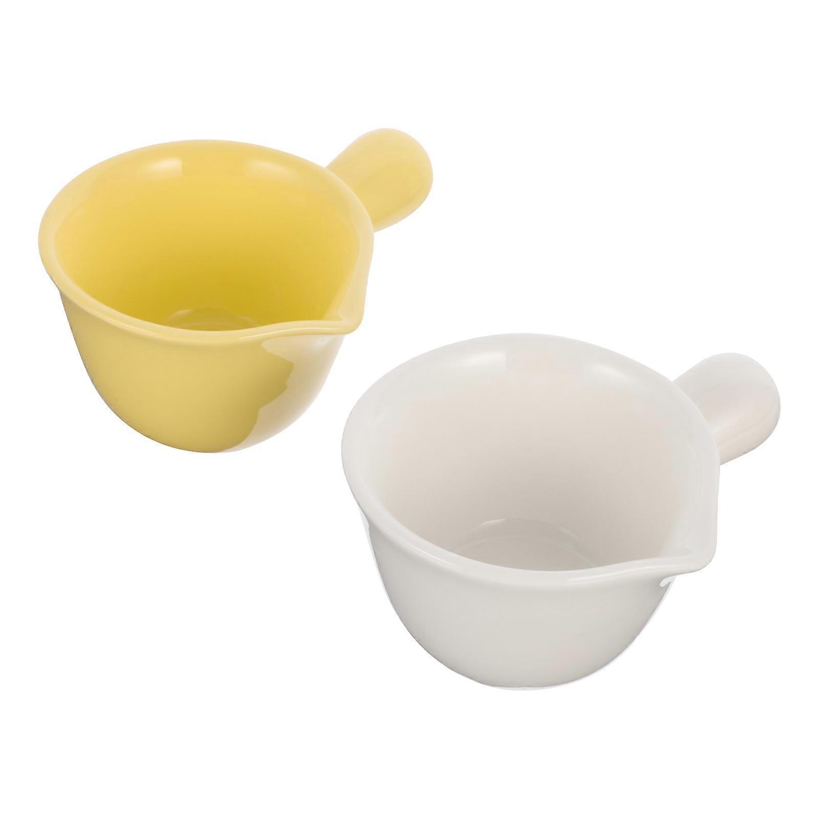 Sushi Tableware Long Handle Sauce Bowl Ideal For Parties And Outdoor Gatherings 2Pcs